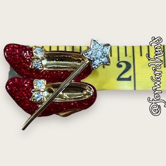 Vintage Ruby Red Slippers Brooch & Wand - Picture 5 of 6